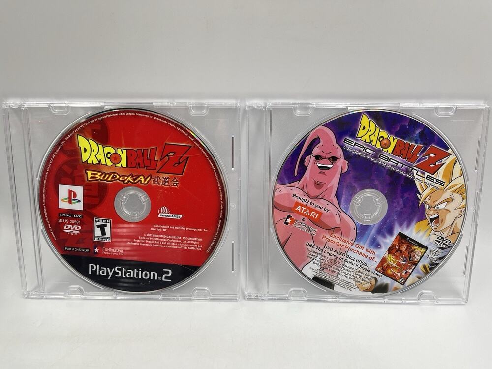 BUNDLE PlayStation PS2: Dragon Ball Z Budokai Epic Battles & DBZ Budokai Discs